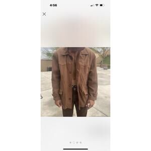 Vintage Oversized Camel Brown Guess Jacket Coat XL